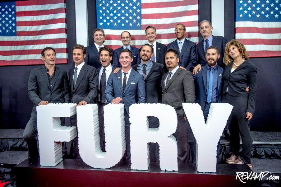 'Fury' World Premiere A Blockbuster Bash; VP Biden, Brad Pitt, Shia LaBeouf, Ovi, MOCs Pack Star-Studded Newseum Party